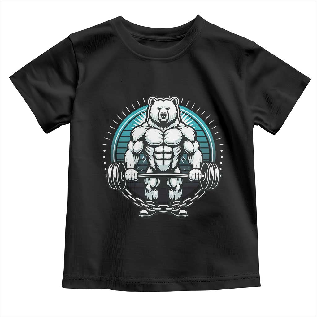 Funny Gym Workout Humor Toddler T Shirt Cute Weightlifting Bear Gift - Wonder Print Shop
