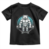Funny Gym Workout Humor Toddler T Shirt Cute Weightlifting Bear Gift - Wonder Print Shop