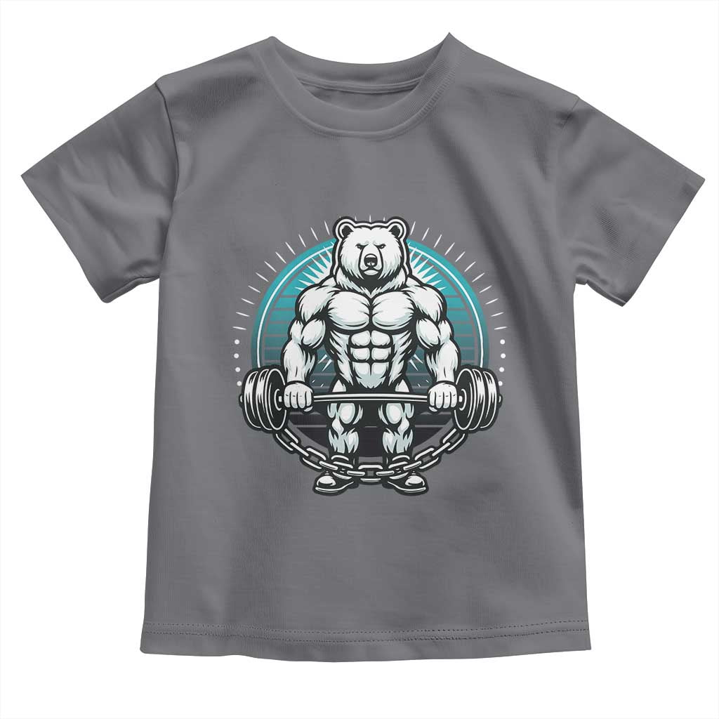 Funny Gym Workout Humor Toddler T Shirt Cute Weightlifting Bear Gift - Wonder Print Shop