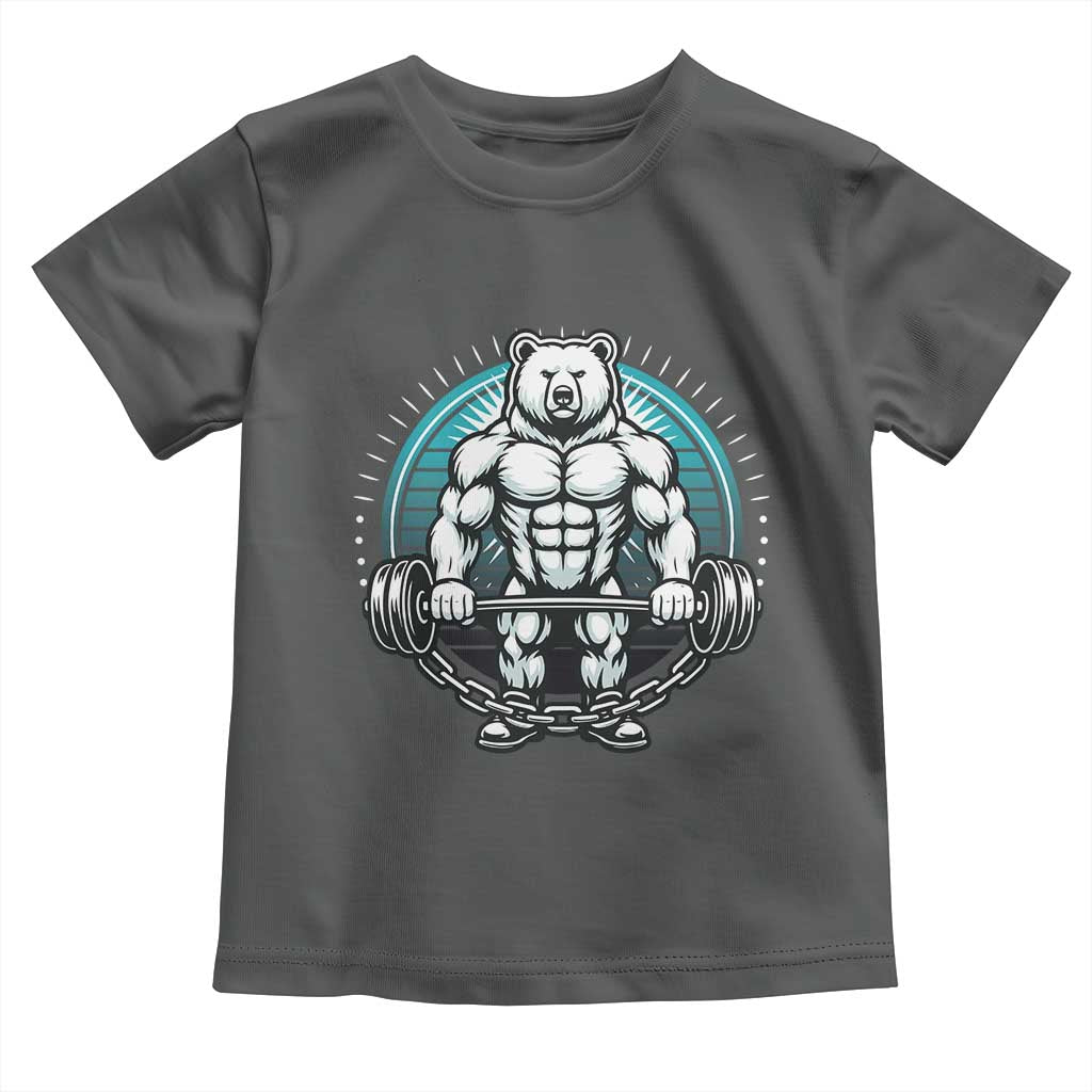 Funny Gym Workout Humor Toddler T Shirt Cute Weightlifting Bear Gift - Wonder Print Shop