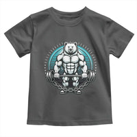 Funny Gym Workout Humor Toddler T Shirt Cute Weightlifting Bear Gift - Wonder Print Shop