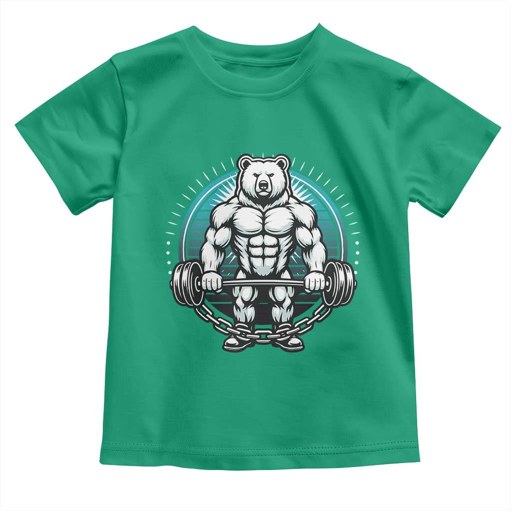 Funny Gym Workout Humor Toddler T Shirt Cute Weightlifting Bear Gift - Wonder Print Shop