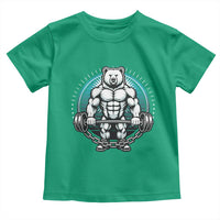 Funny Gym Workout Humor Toddler T Shirt Cute Weightlifting Bear Gift - Wonder Print Shop