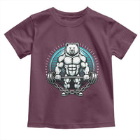 Funny Gym Workout Humor Toddler T Shirt Cute Weightlifting Bear Gift - Wonder Print Shop