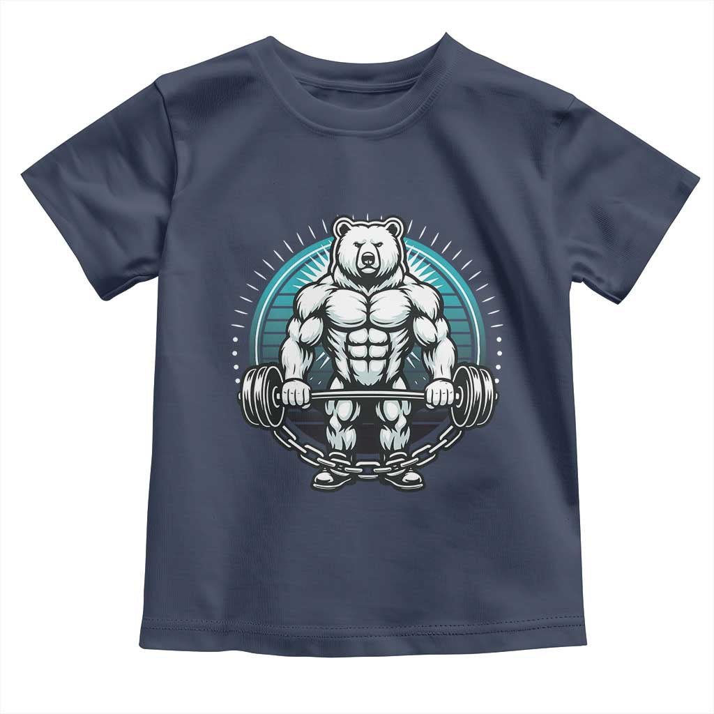 Funny Gym Workout Humor Toddler T Shirt Cute Weightlifting Bear Gift - Wonder Print Shop