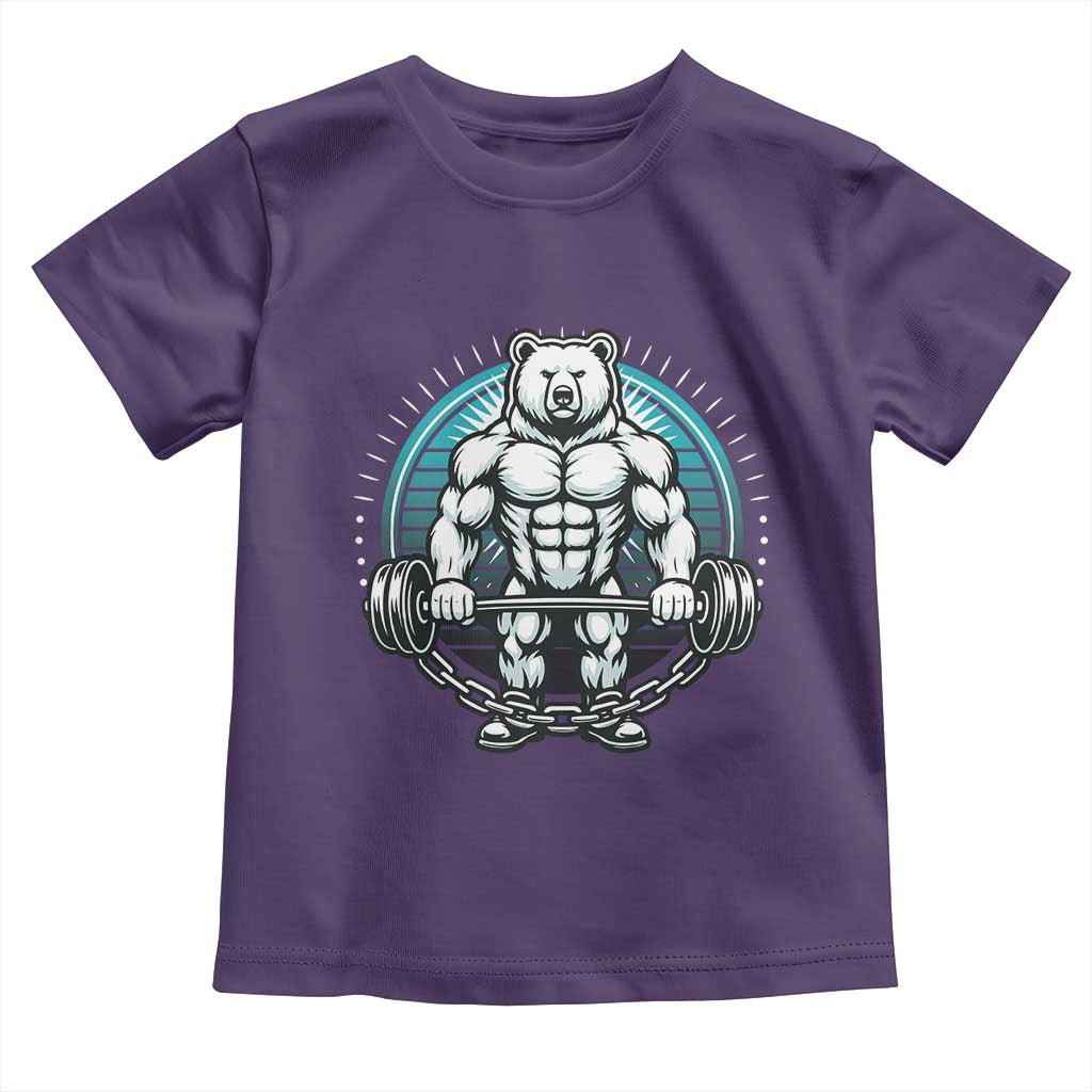 Funny Gym Workout Humor Toddler T Shirt Cute Weightlifting Bear Gift - Wonder Print Shop