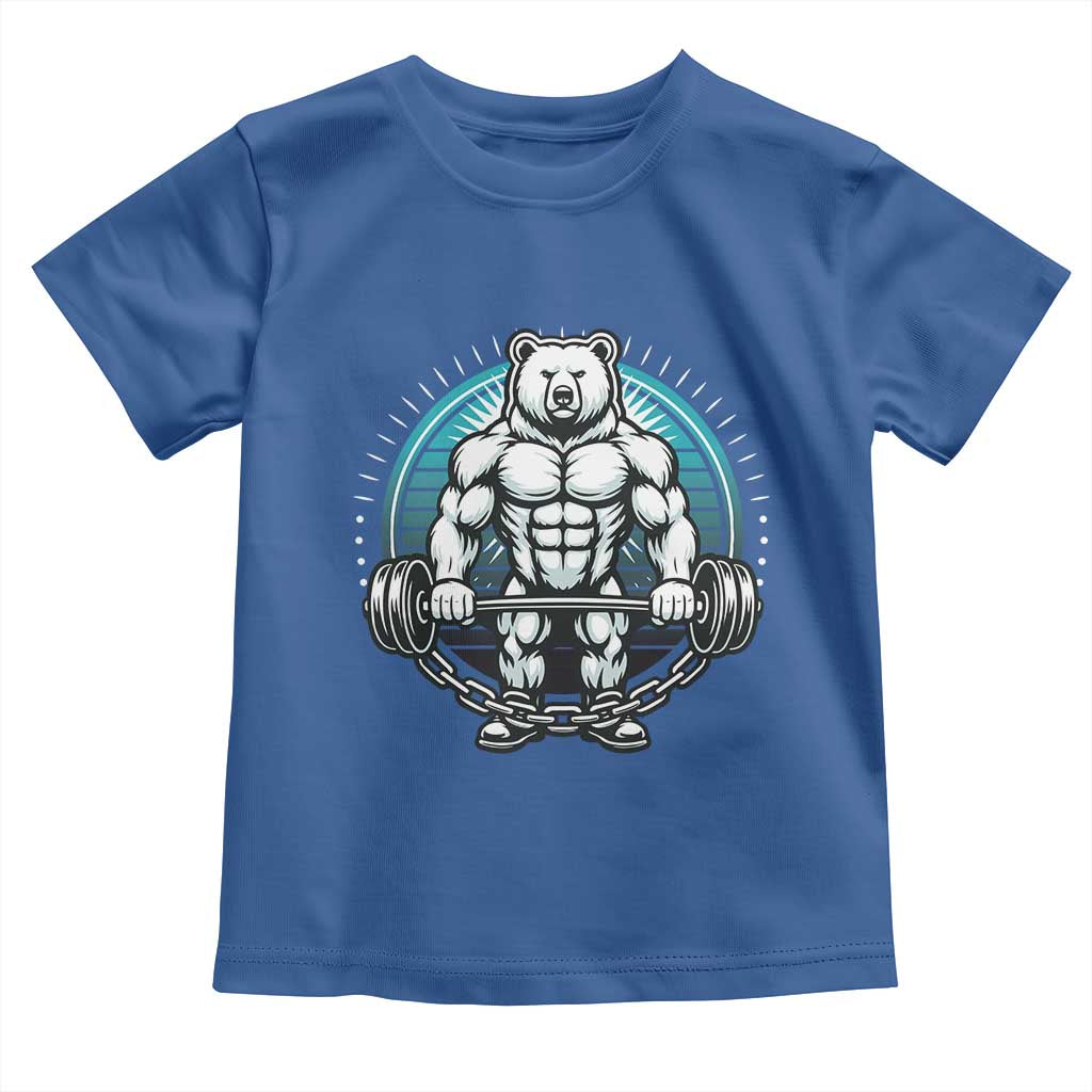 Funny Gym Workout Humor Toddler T Shirt Cute Weightlifting Bear Gift - Wonder Print Shop