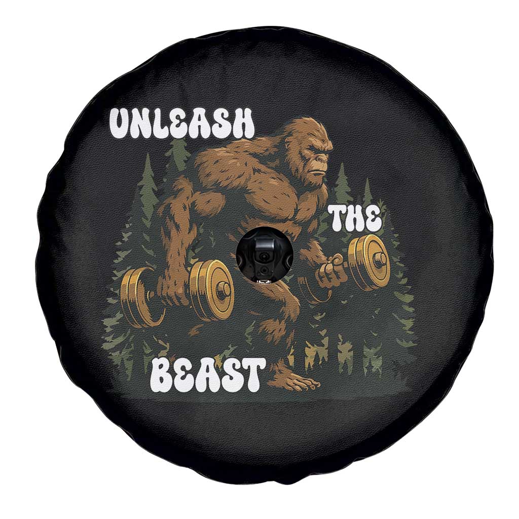 Unleash The Beast Spare Tire Cover Funny Bigfoot Fitness Workout Gift - Wonder Print Shop