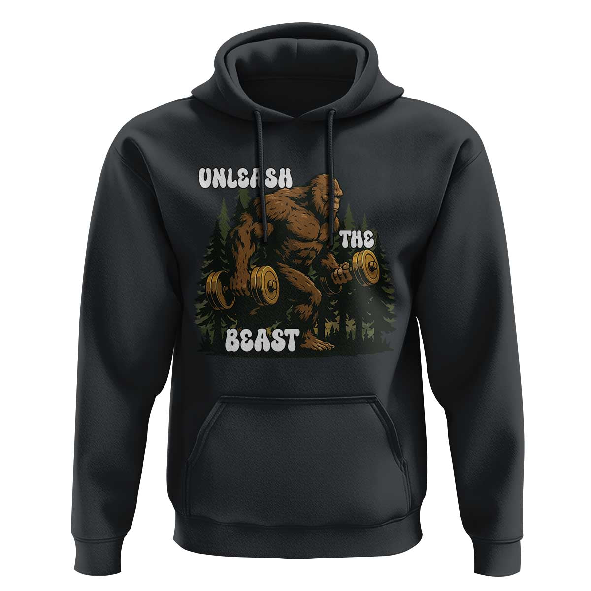 Unleash The Beast Hoodie Funny Bigfoot Fitness Workout Gift - Wonder Print Shop