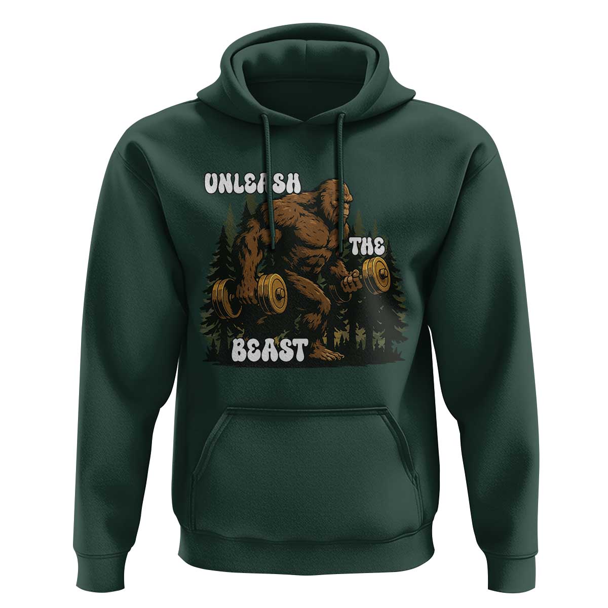 Unleash The Beast Hoodie Funny Bigfoot Fitness Workout Gift - Wonder Print Shop