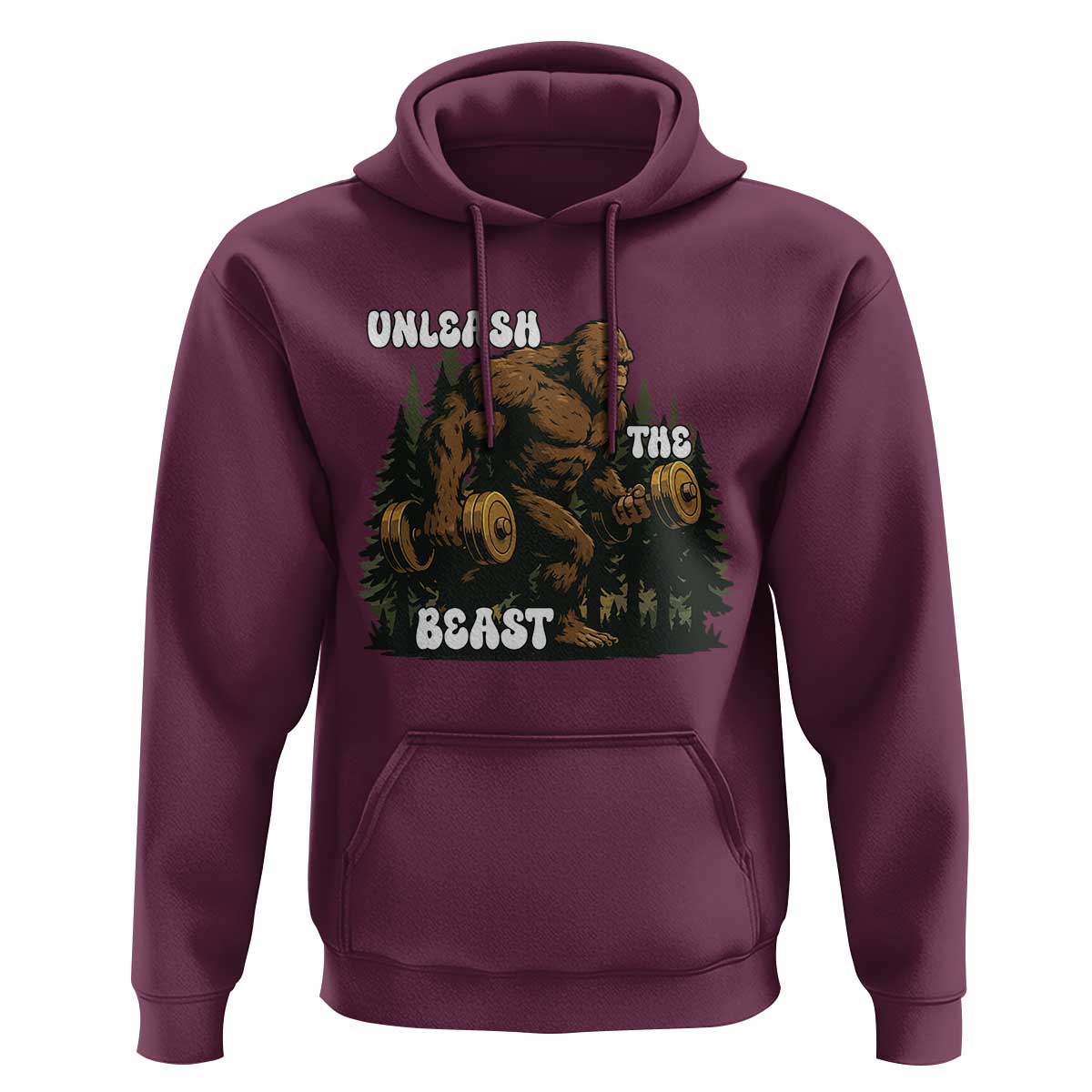 Unleash The Beast Hoodie Funny Bigfoot Fitness Workout Gift - Wonder Print Shop