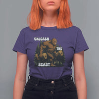 Unleash The Beast T Shirt For Women Funny Bigfoot Fitness Workout Gift - Wonder Print Shop