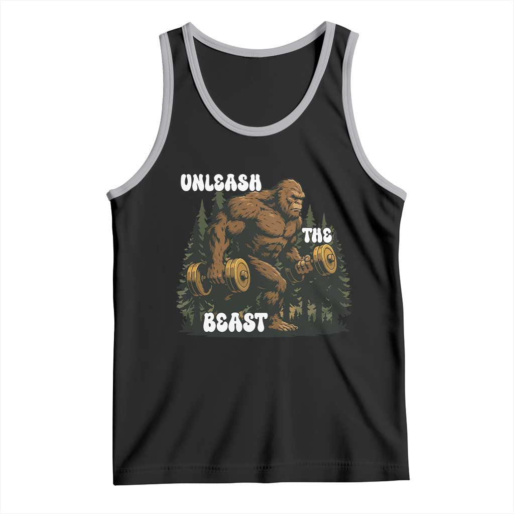 Unleash The Beast Tank Top Funny Bigfoot Fitness Workout Gift - Wonder Print Shop