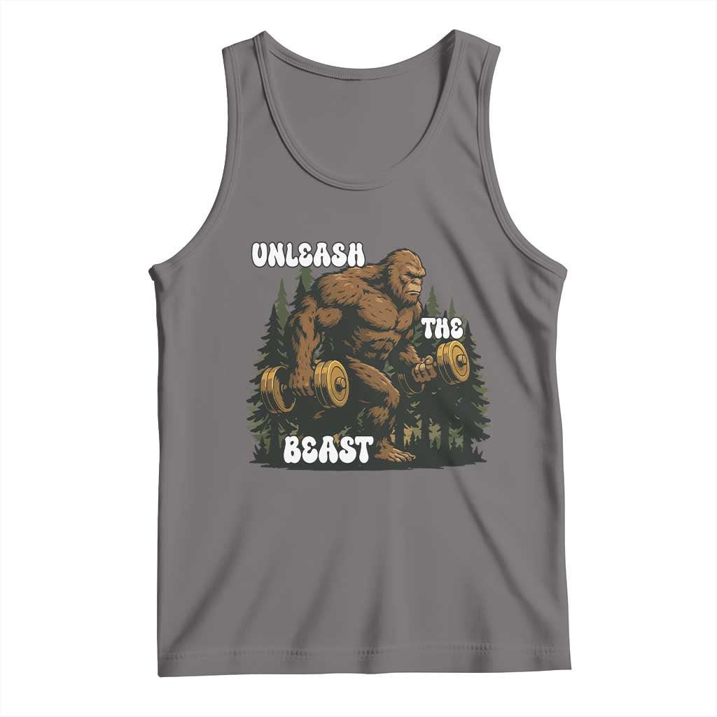 Unleash The Beast Tank Top Funny Bigfoot Fitness Workout Gift - Wonder Print Shop
