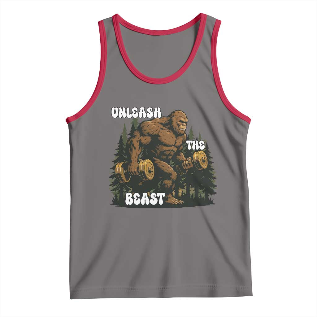 Unleash The Beast Tank Top Funny Bigfoot Fitness Workout Gift - Wonder Print Shop