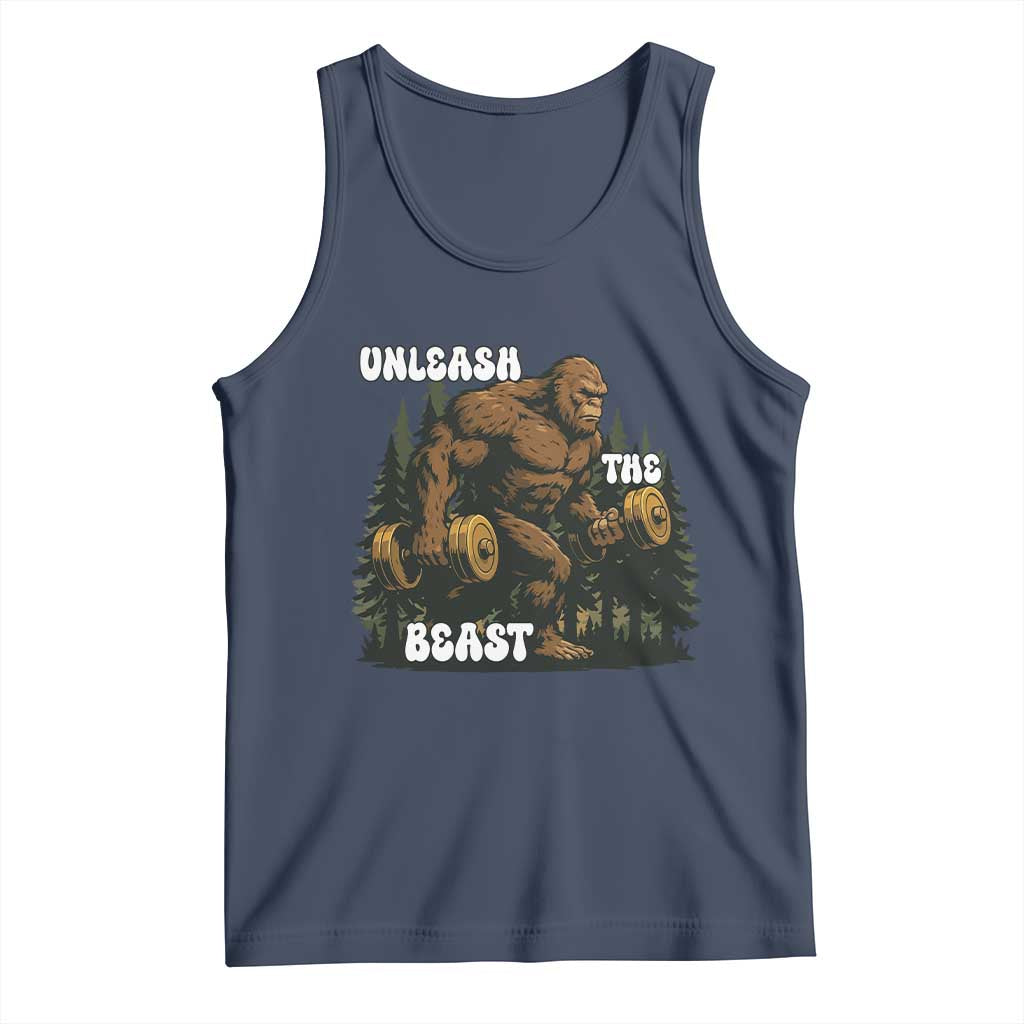 Unleash The Beast Tank Top Funny Bigfoot Fitness Workout Gift - Wonder Print Shop