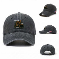 Unleash The Beast Washed Cotton Baseball Cap Funny Bigfoot Fitness Workout Gift