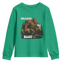 Unleash The Beast Youth Sweatshirt Funny Bigfoot Fitness Workout Gift - Wonder Print Shop