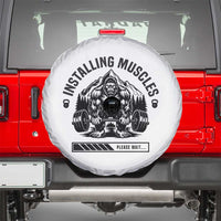Installing Muscles Please Wait Spare Tire Cover Bigfoot Funny Gym Workout Gift - Wonder Print Shop
