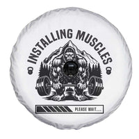 Installing Muscles Please Wait Spare Tire Cover Bigfoot Funny Gym Workout Gift - Wonder Print Shop