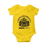 Installing Muscles Please Wait Baby Onesie Bigfoot Funny Gym Workout Gift - Wonder Print Shop