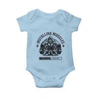 Installing Muscles Please Wait Baby Onesie Bigfoot Funny Gym Workout Gift - Wonder Print Shop