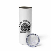 Installing Muscles Please Wait Skinny Tumbler Bigfoot Funny Gym Workout Gift