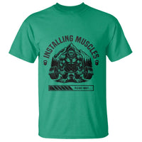 Installing Muscles Please Wait T Shirt Bigfoot Funny Gym Workout Gift - Wonder Print Shop