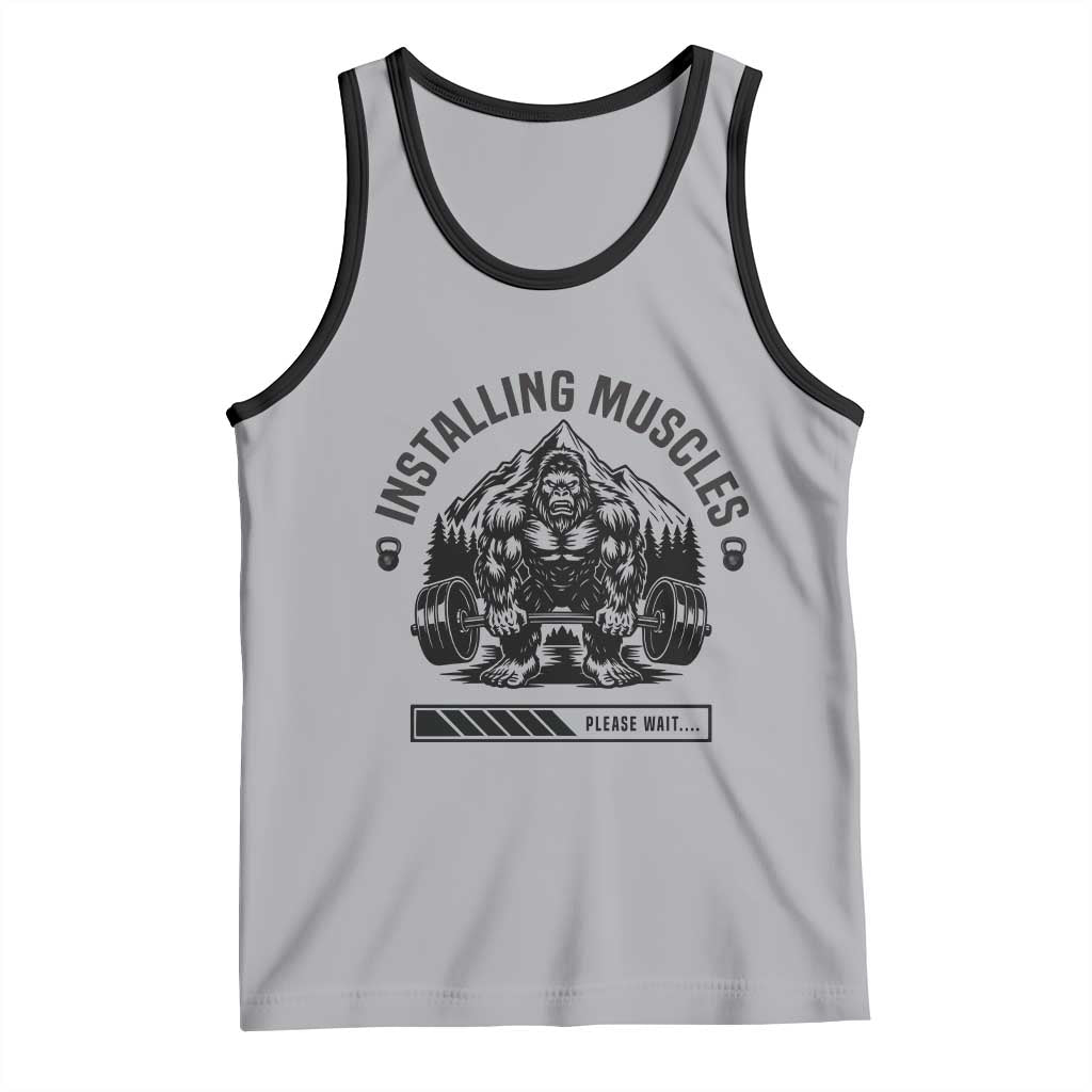 Installing Muscles Please Wait Tank Top Bigfoot Funny Gym Workout Gift - Wonder Print Shop
