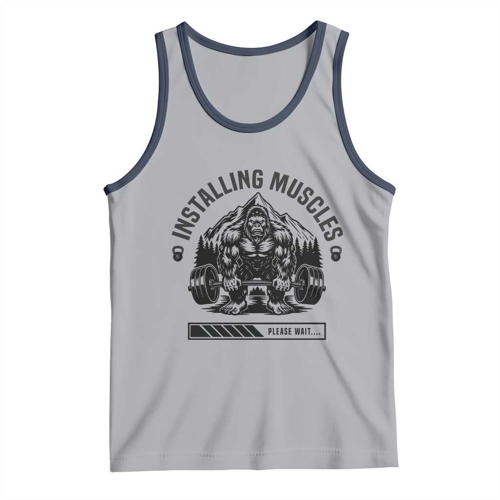 Installing Muscles Please Wait Tank Top Bigfoot Funny Gym Workout Gift - Wonder Print Shop