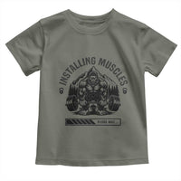 Installing Muscles Please Wait Toddler T Shirt Bigfoot Funny Gym Workout Gift - Wonder Print Shop