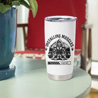Installing Muscles Please Wait Tumbler Cup Bigfoot Funny Gym Workout Gift
