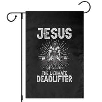 Funny Christian Gym Gift Garden Flag Jesus The Ultimate Deadlifter - Wonder Print Shop