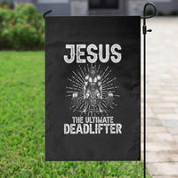 Funny Christian Gym Gift Garden Flag Jesus The Ultimate Deadlifter - Wonder Print Shop