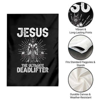 Funny Christian Gym Gift Garden Flag Jesus The Ultimate Deadlifter - Wonder Print Shop