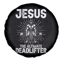 Funny Christian Gym Gift Spare Tire Cover Jesus The Ultimate Deadlifter - Wonder Print Shop