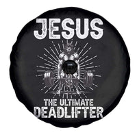 Funny Christian Gym Gift Spare Tire Cover Jesus The Ultimate Deadlifter - Wonder Print Shop