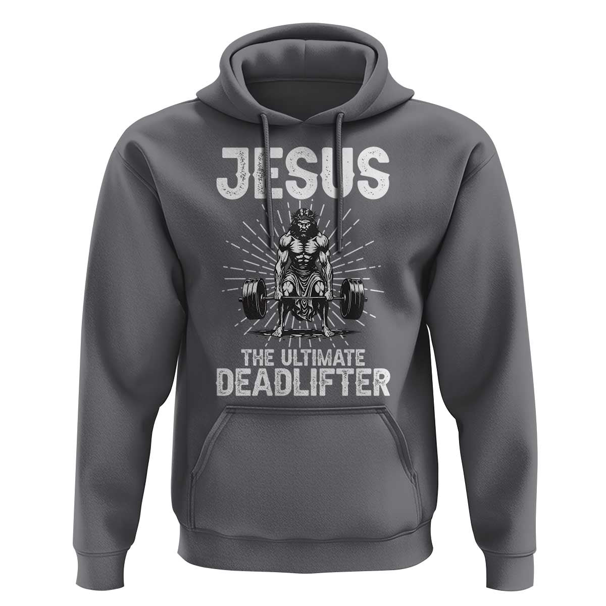 Funny Christian Gym Gift Hoodie Jesus The Ultimate Deadlifter - Wonder Print Shop