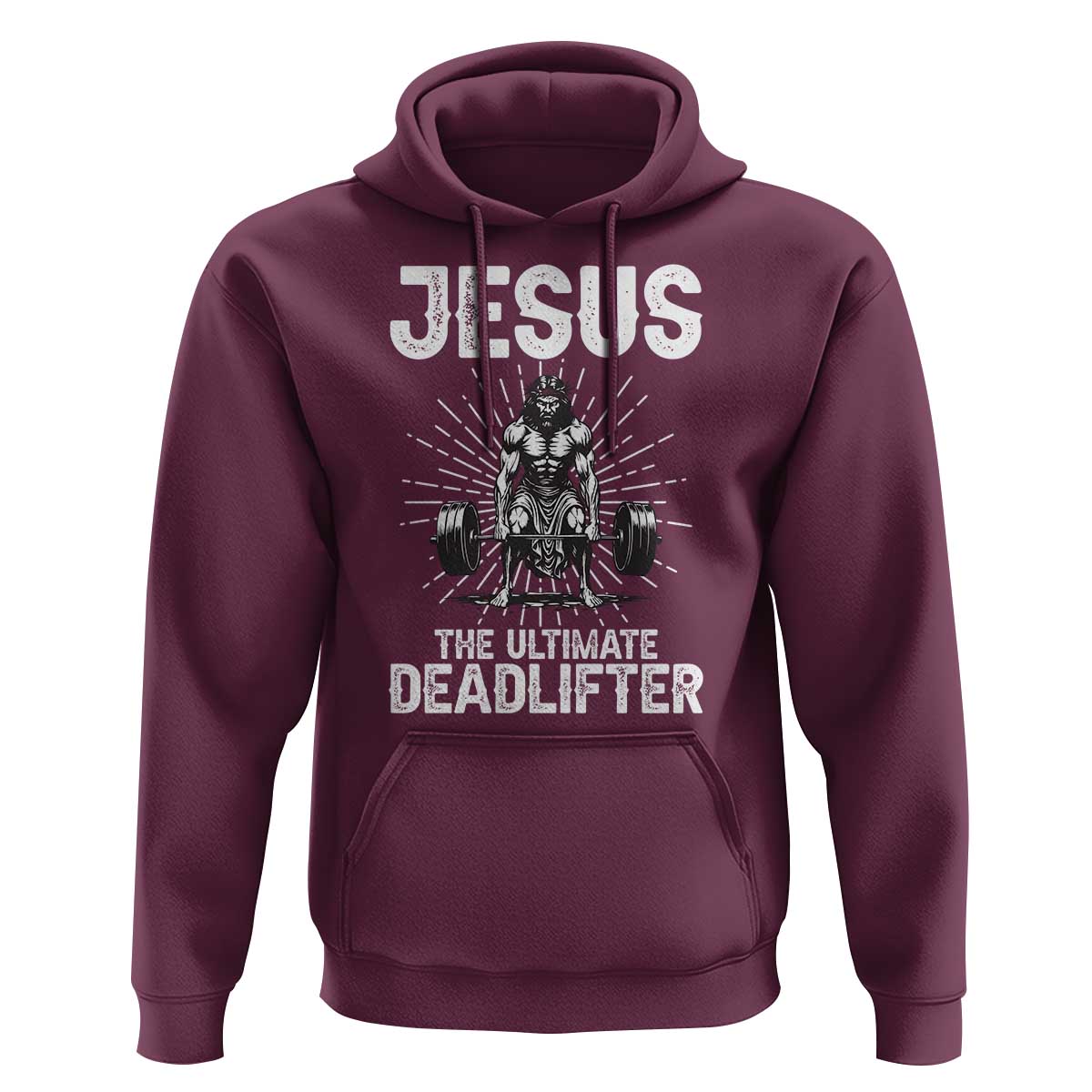 Funny Christian Gym Gift Hoodie Jesus The Ultimate Deadlifter - Wonder Print Shop