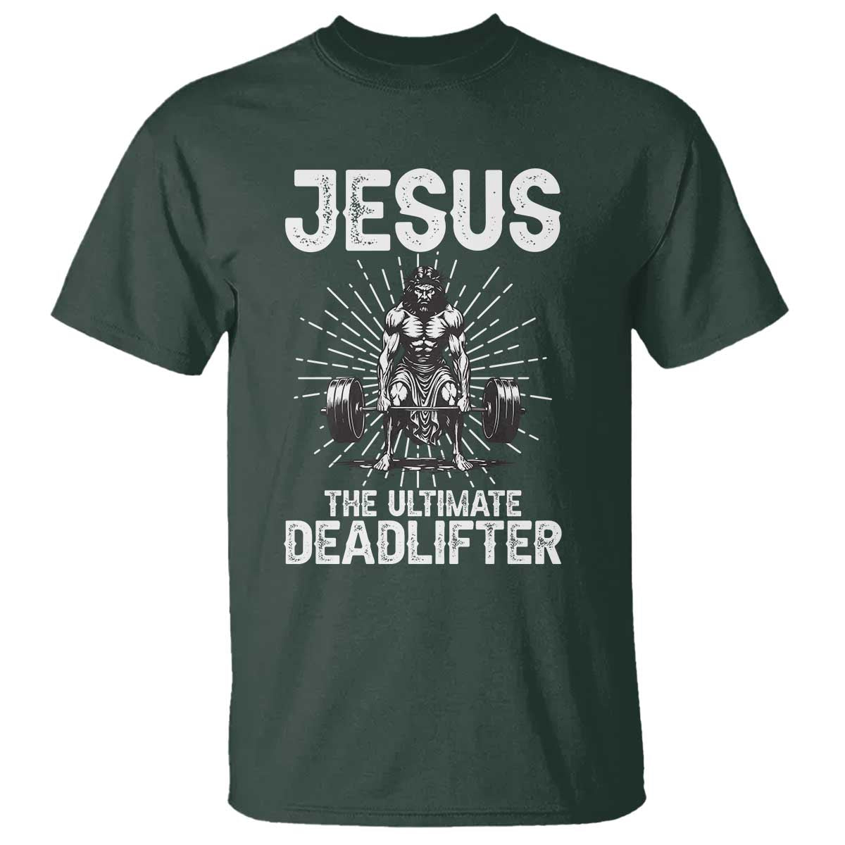 Funny Christian Gym Gift T Shirt Jesus The Ultimate Deadlifter - Wonder Print Shop