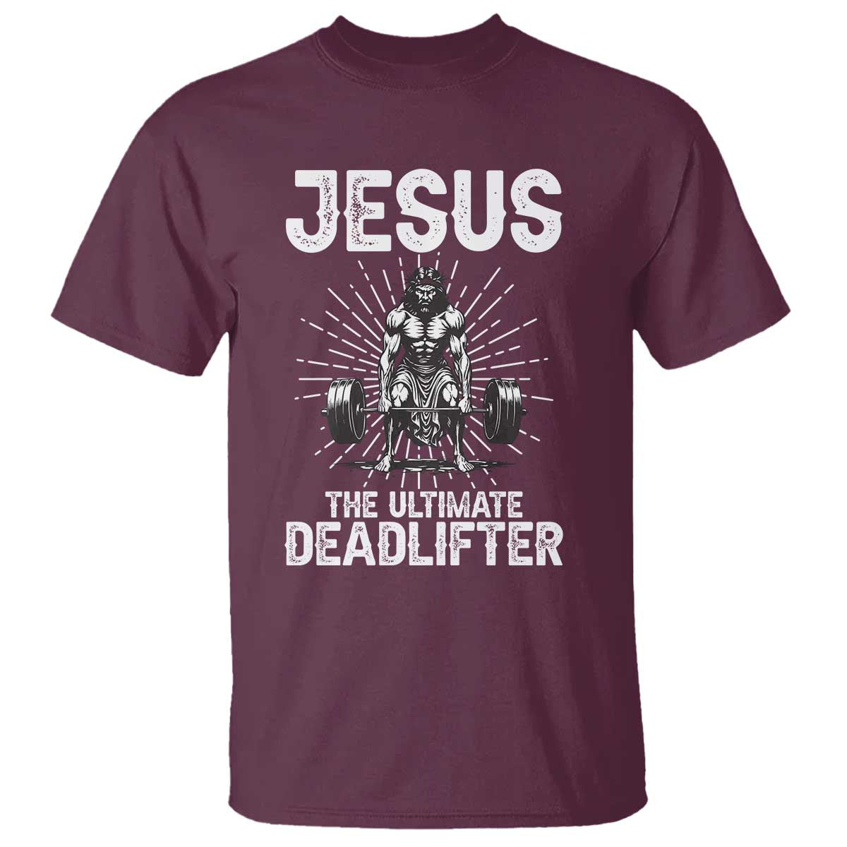 Funny Christian Gym Gift T Shirt Jesus The Ultimate Deadlifter - Wonder Print Shop