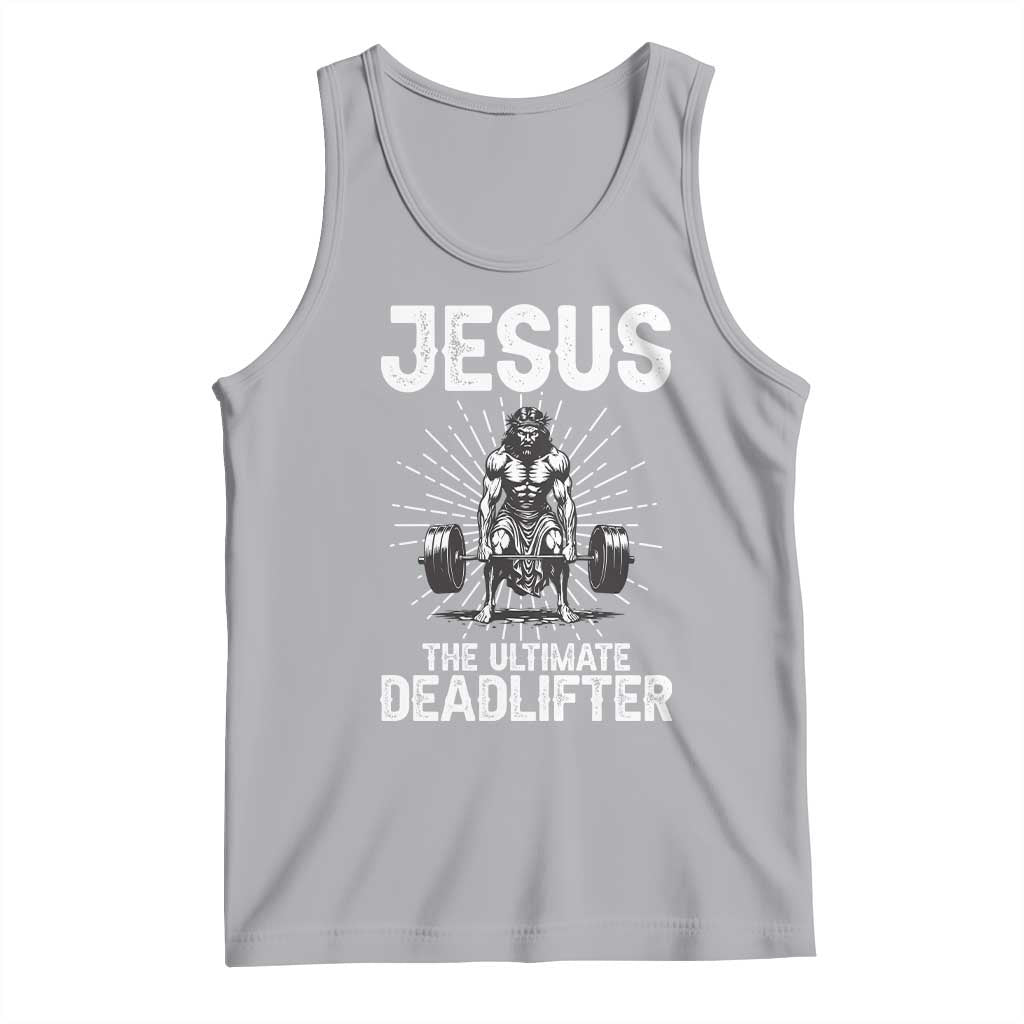 Funny Christian Gym Gift Tank Top Jesus The Ultimate Deadlifter - Wonder Print Shop