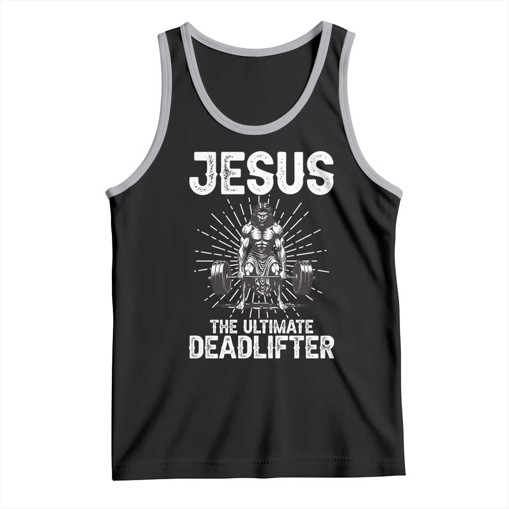 Funny Christian Gym Gift Tank Top Jesus The Ultimate Deadlifter - Wonder Print Shop