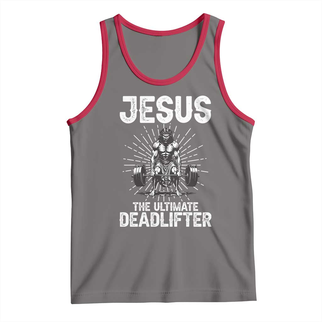 Funny Christian Gym Gift Tank Top Jesus The Ultimate Deadlifter - Wonder Print Shop