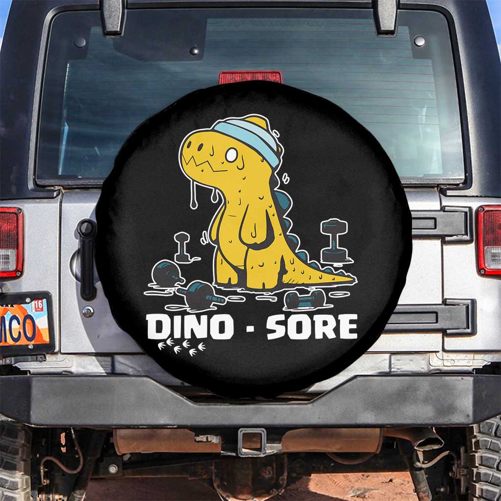 Dino Sore Spare Tire Cover Funny Dinosaur Workout Gift - Wonder Print Shop