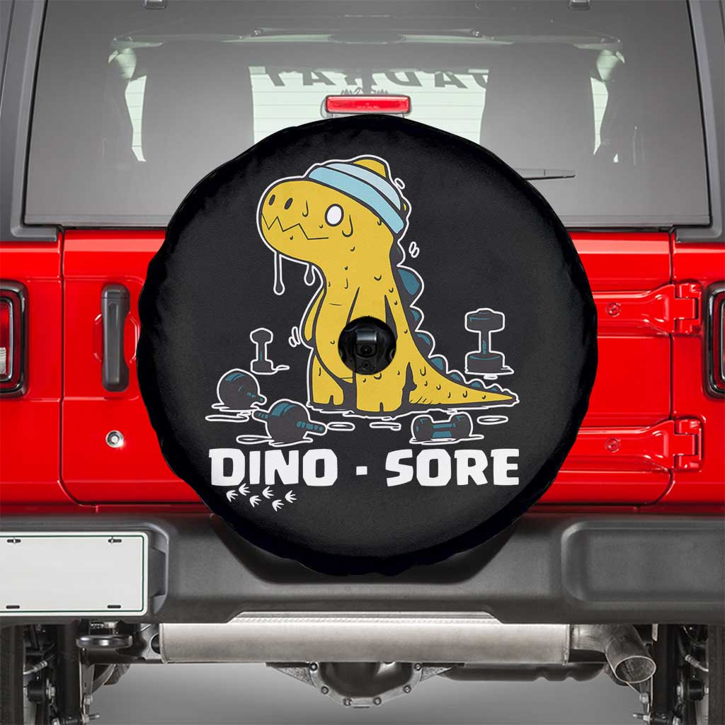 Dino Sore Spare Tire Cover Funny Dinosaur Workout Gift - Wonder Print Shop