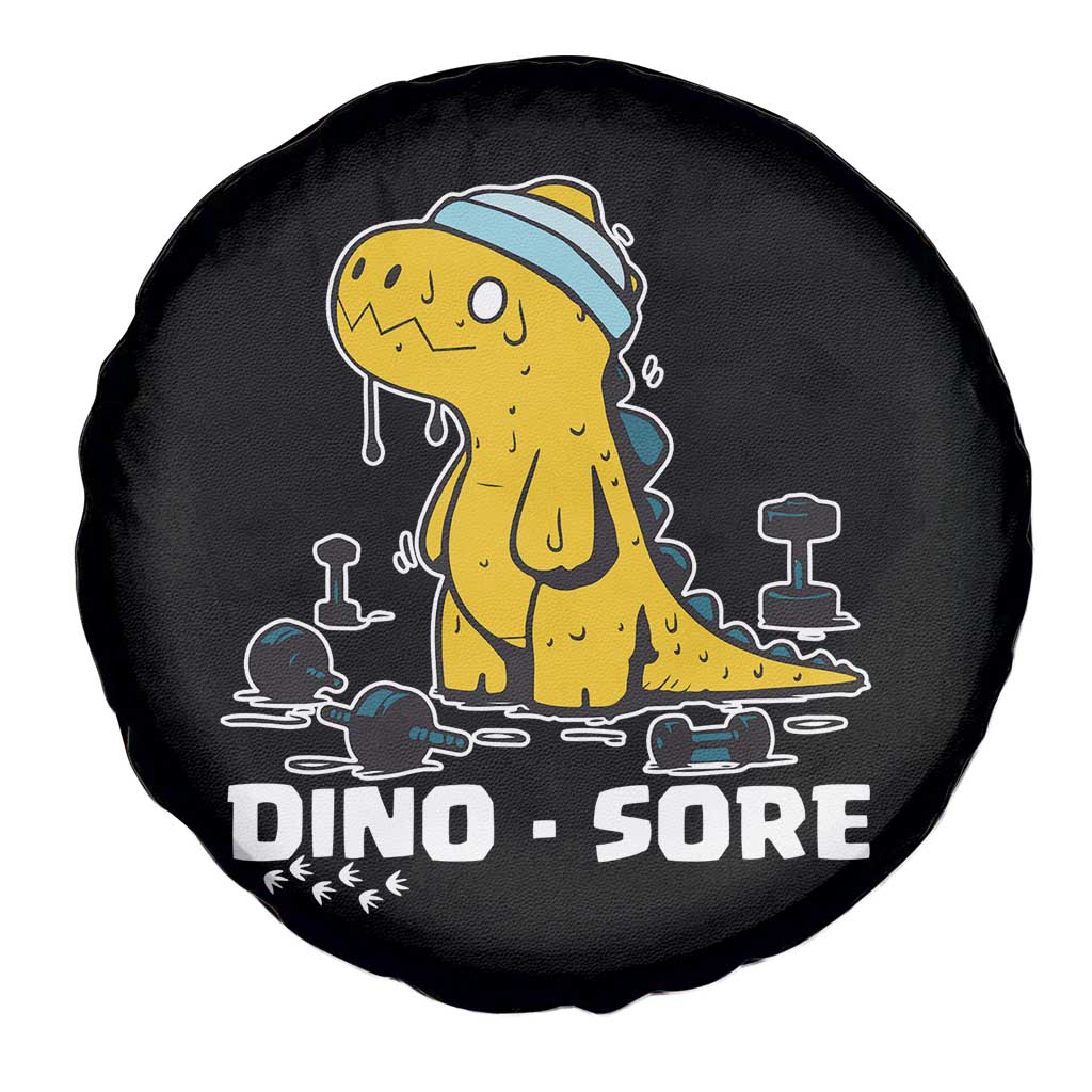 Dino Sore Spare Tire Cover Funny Dinosaur Workout Gift - Wonder Print Shop