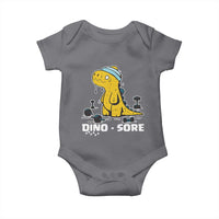Dino Sore Baby Onesie Funny Dinosaur Workout Gift - Wonder Print Shop