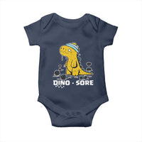 Dino Sore Baby Onesie Funny Dinosaur Workout Gift - Wonder Print Shop
