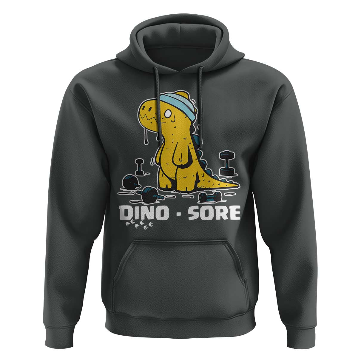 Dino Sore Hoodie Funny Dinosaur Workout Gift - Wonder Print Shop